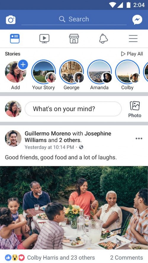 facebook手机app客户端截图