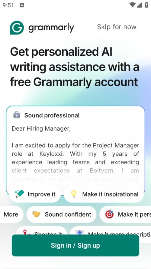 Grammarly app﷨ؽͼ